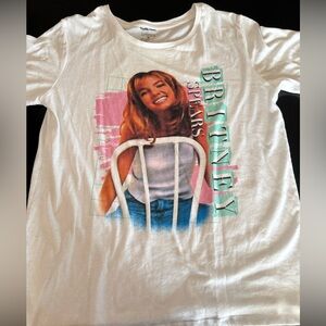 Britney spears t-shirt- white- size xl
